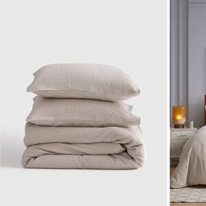 Quince Honeycomb King/Cal King duvet cover set